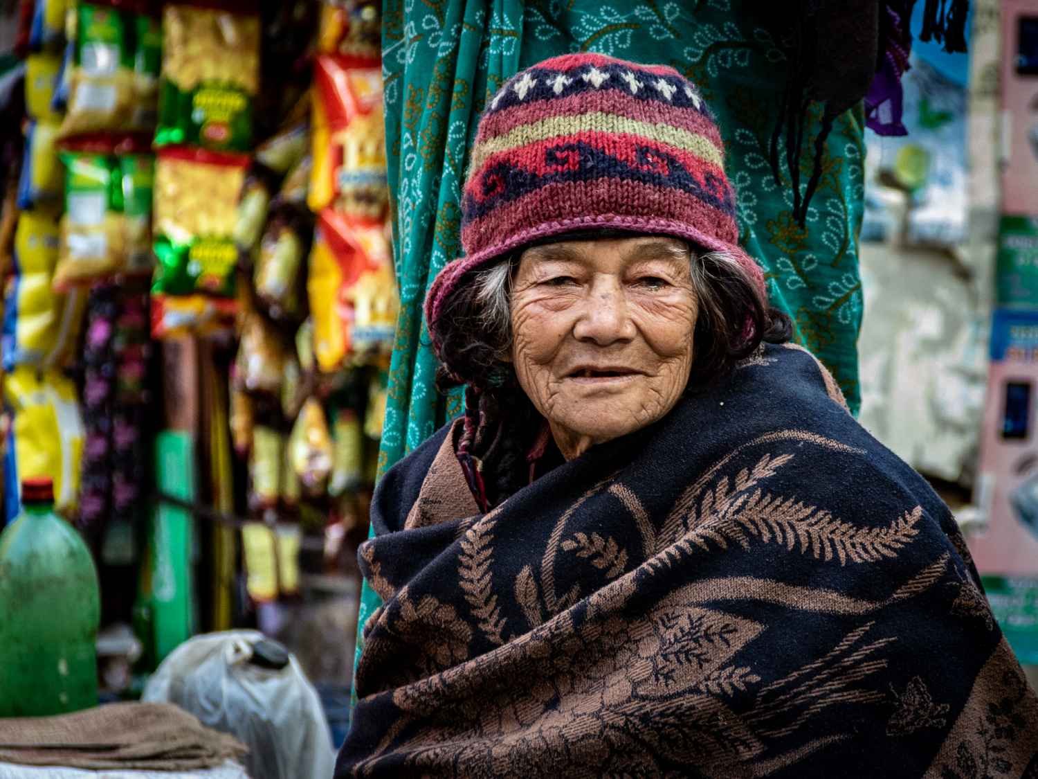 Old woman in Kathmandu