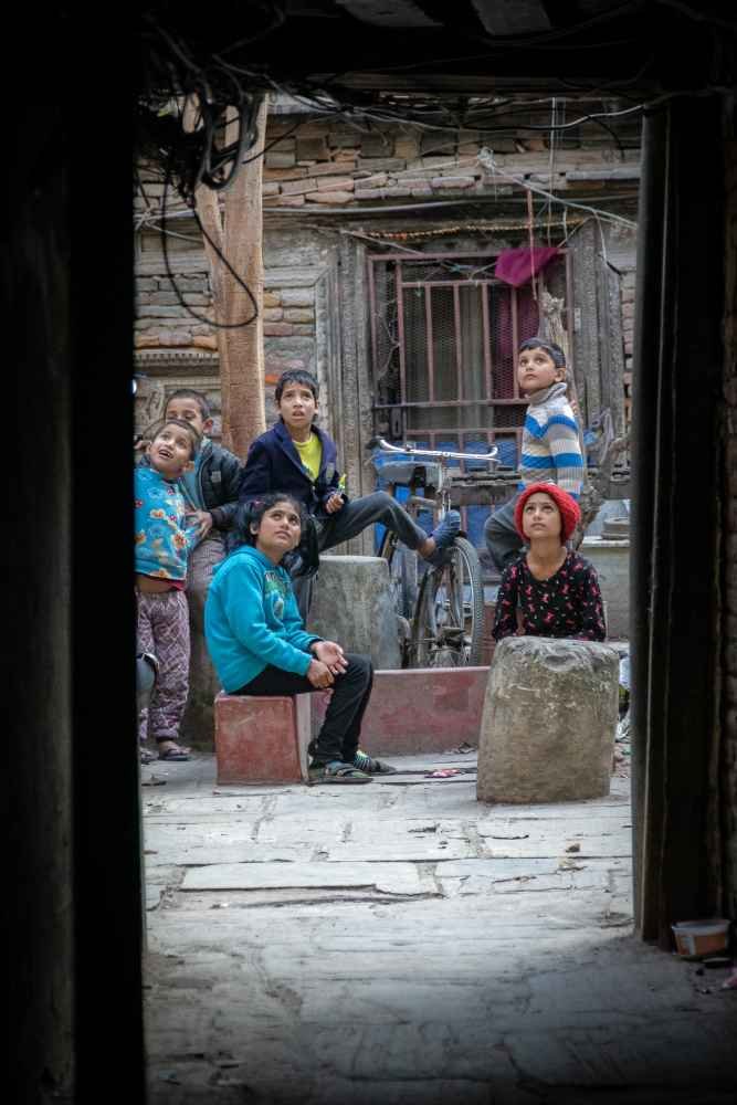 Nepal kids watching something